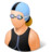 Sport Swimmer Female Light Icon